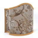 Venetian Lampshade in Rubelli Silk Lampas Silver Madama Butterfly Pattern