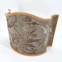 Venetian Lampshade in Rubelli Silk Lampas Silver Madama Butterfly Pattern