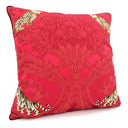 Rubelli Sandokan Red Silk Damask Fabric - Handmade Decorative Pillow