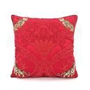 Rubelli Sandokan Red Silk Damask Fabric - Handmade Decorative Pillow