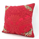Rubelli Sandokan Red Silk Damask Fabric - Handmade Decorative Pillow