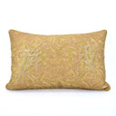 Handmade Decorative Pillow Made With Fortuny Fabric – Seafoam Green & Silvery Gold Campanelle Pattern