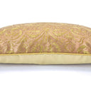 Handmade Decorative Pillow Made With Fortuny Fabric – Seafoam Green & Silvery Gold Campanelle Pattern