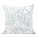 Handmade Decorative Pillow Made With Fortuny Fabric – Aquamarine & White Alberelli Pattern