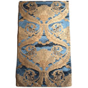 Luxury Table Runner Rubelli Silk Bracaded Damask Blue Sandokan Pattern