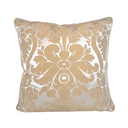 Handmade Decorative Pillow Made With Rubelli Fabric – Cream Silk Damask Bestegui Pattern