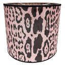 Drum Lamp Shade Pink Velvet Luigi Bevilacqua Fabric Leopardo Pattern