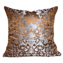 Silk Jacquard Bronze & Silver Les Indes Galantes Rubelli Fabric - Handmade Decorative Pillow