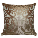 Green & Gold Silk Jacquard Serlio Rubelli Fabric - Handmade Decorative Pillow