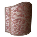 Half Lamp Shade Fortuny Fabric Rust & Gold Sevigne Pattern