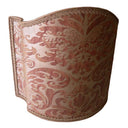 Half Lamp Shade Fortuny Fabric Rust & Gold Sevigne Pattern