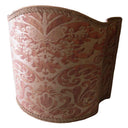 Half Lamp Shade Fortuny Fabric Rust & Gold Sevigne Pattern