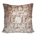 Handmade Decorative Pillow Made With Fortuny Fabric – Grey, Brown & Silvery Gold Cimarosa Pattern