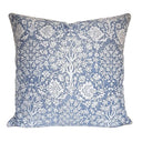 Handmade Decorative Pillow Made With Fortuny Fabric – Cornflower Blue & Antique White Alberelli Pattern