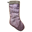 Luxury Christmas Stocking Fortuny Fabric Chinese Plum & Gold Murillo Pattern