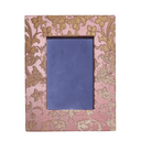 Rubelli Silk Jacquard Fabric Covered Tabletop Picture Photo Frame Pink & Gold Les Indes Galantes Pattern