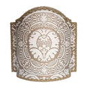 Venetian Lampshade Fortuny Fabric Ivory & Gold Orsini Pattern