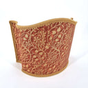 Venetian Half Lampshade Fortuny Fabric Burgundy & Gold Granada Pattern