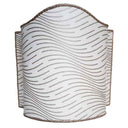 Venetian Lamp Shade Fortuny Fabric Ivory & Gold Onde Pattern