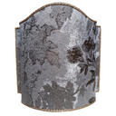 Half Lampshade Silver and Gold Silk Lampas Rubelli Fabric Dorian Gray Pattern