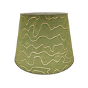 Empire Lamp Shade in Fortuny Fabric Sainte Chapelle Green and Gold Texture