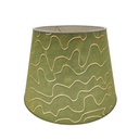 Empire Lamp Shade in Fortuny Fabric Sainte Chapelle Green and Gold Texture
