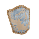Wall Sconce Venetian Clip On Shield Shade Fortuny Demedici Blue and Silvery Gold