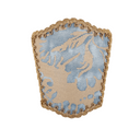 Wall Sconce Venetian Clip On Shield Shade Fortuny Demedici Blue and Silvery Gold