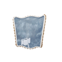 Wall Sconce Venetian Clip On Shield Shade Fortuny Demedici Blue and Silvery Gold