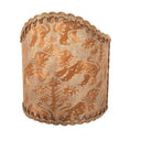 Wall Sconce Clip-On Lamp Shade Fortuny Fabric Brown & Gold Richelieu Pattern