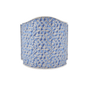 Half Lampshade Fortuny Fabric Palace Blue & Silvery Gold Rabat Pattern