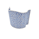 Half Lampshade Fortuny Fabric Palace Blue & Silvery Gold Rabat Pattern