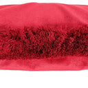 Handmade Decorative Pillow Made With Red Velvet With Embroidered Gryphon