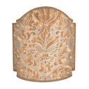 Half Lamp Shade in Fortuny Fabric Warm French Brown & Gold Sevigne Pattern