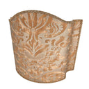 Half Lamp Shade in Fortuny Fabric Warm French Brown & Gold Sevigne Pattern