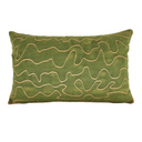 Handmade Decorative Pillow Made With Fortuny Fabric – Sainte Chapelle Pattern Green & Gold Texture