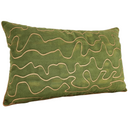 Handmade Decorative Pillow Made With Fortuny Fabric – Sainte Chapelle Pattern Green & Gold Texture