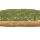 Handmade Decorative Pillow Made With Fortuny Fabric – Sainte Chapelle Pattern Green & Gold Texture
