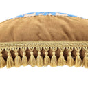 Handmade Decorative Pillow Made With Gold Rubelli Velvet With Luigi Bevilacqua Leoni Persiani Framed Front Panel - 2