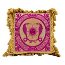 Handmade Decorative Pillow Made With Gold Rubelli Velvet With Luigi Bevilacqua Maraja Framed Front Panel