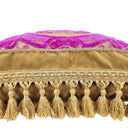 Handmade Decorative Pillow Made With Gold Rubelli Velvet With Luigi Bevilacqua Maraja Framed Front Panel