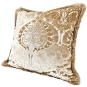 Handmade Decorative Pillow Made With Luigi Bevilacqua Ivory Silk Heddle Velvet Torcello Pattern
