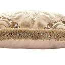 Handmade Decorative Pillow Made With Luigi Bevilacqua Ivory Silk Heddle Velvet Torcello Pattern