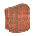 Venetian Lamp Shade Rubelli Venier Jacquard Fabric Coral Red & Gold Half Lampshade