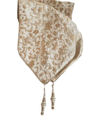 Luxury Table Runner Ivory & Gold Silk Jacquard Rubelli Fabric Les Indes Galantes Pattern