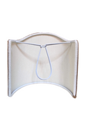 Wall Sconce Clip On Shield Shade in Bronze & Silver Jacquard Rubelli Fabric Sumi Pattern