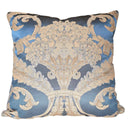 Rubelli Labuan Blue Silk Damask Fabric - Handmade Decorative Pillow
