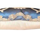 Rubelli Labuan Blue Silk Damask Fabric - Handmade Decorative Pillow