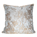 Handmade Decorative Pillow Made With Aqua Blue & Gold Jacquard Rubelli Fabric Mirage Pattern