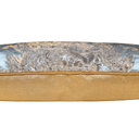 Handmade Decorative Pillow Made With Silk Brocade Rubelli Fabric Aqua Blue and Gold Barbarigo Pattern